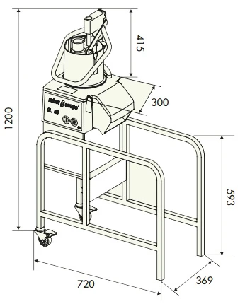 Овощерезка Robot Coupe CL55 2 воронки 1Ф