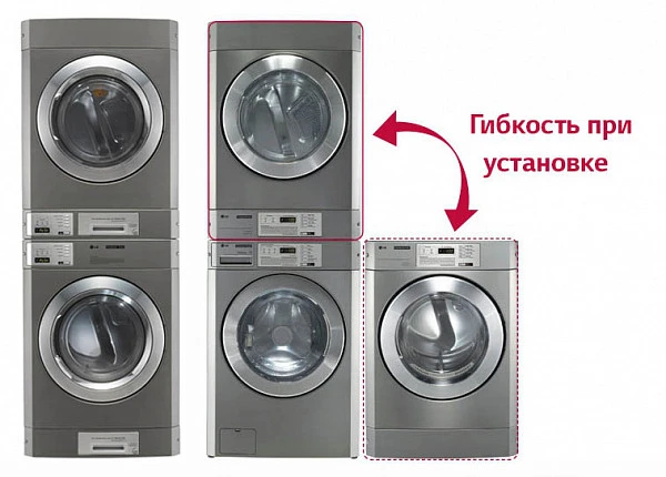 Стирально-сушильная машина (колонна) LG RV1329C7T + WD-М069BD2S