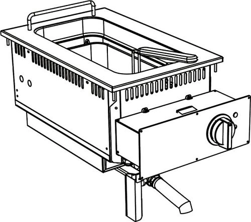 Фритюрница встраиваемая APACH Chef Line SLDI6FRIE3D20CB