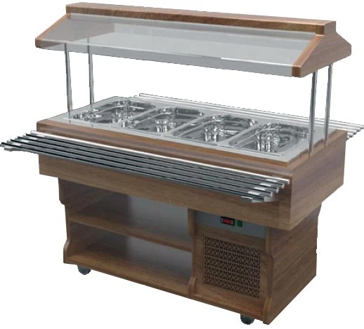 Салат-бар охлаждаемый Gastrolux ПО-157/4GN/W Woodline