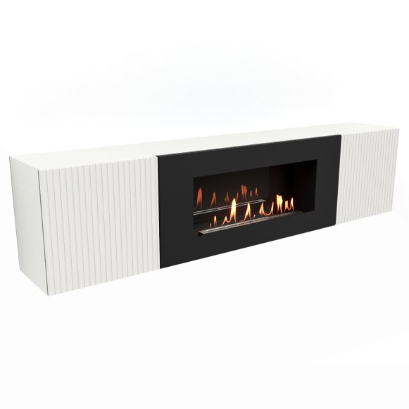 Тумба с биокамином Firelight BFP-P1700L белая