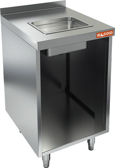 Стол закрытый с трех сторон с мойкой Hicold НБМСЗОМ-4/6Б