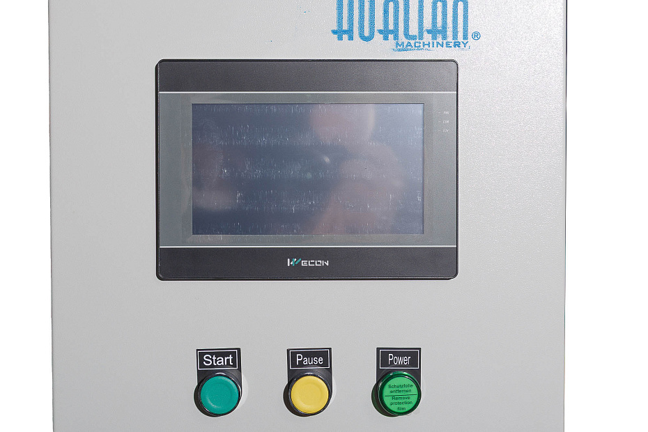 Паллетоупаковщик Hualian Machinery HL-1650E Эко с механическим натяжением
