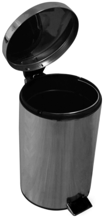 Урна педальная Luxstahl 20л нерж. 290х440 мм [RGS-3053А]