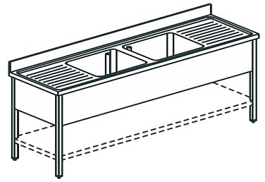 Ванна моечная Apach Chef Line L2S257-652W