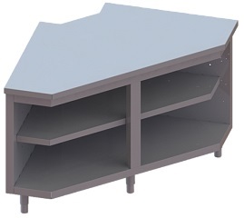 Прилавок неохлаждаемый угловой Apach Chef Line LUCI890