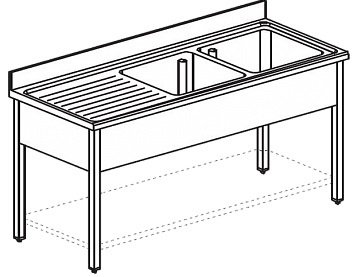 Ванна моечная Apach Chef Line L2S166-54LW