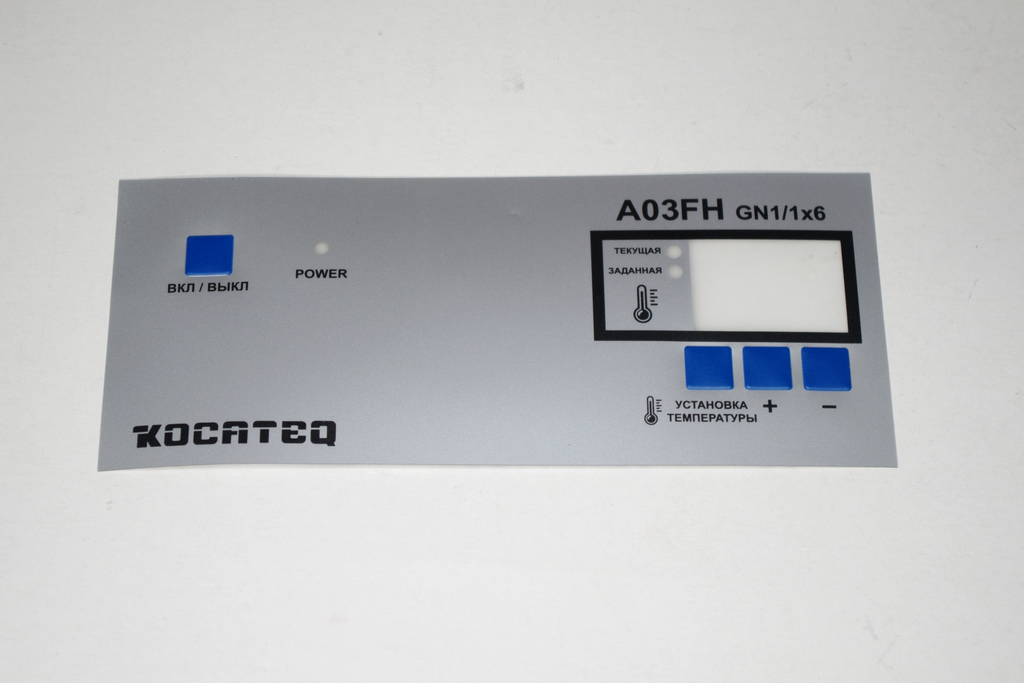 Накладка панели управления Kocateq A03FH label