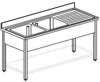 Ванна моечная Apach Chef Line L2S156-54RWSH